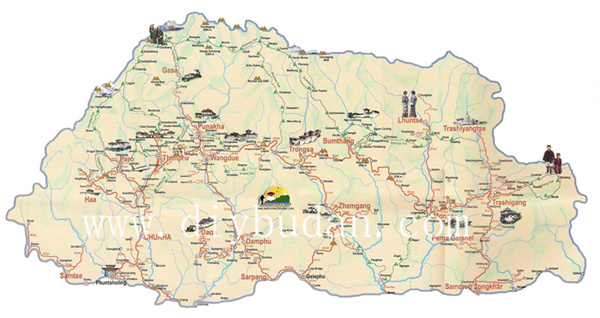 不丹地图